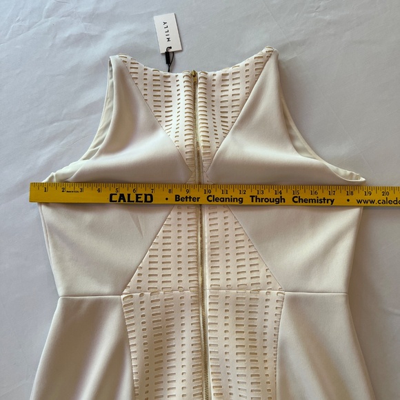 Milly Paneled Sheath Dress Off White Sz12 NWT - Picture 15 of 16